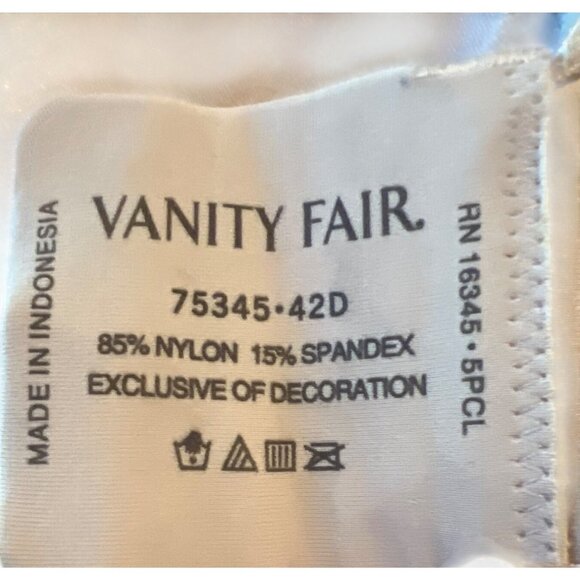 Vanity Fair Womens Beauty Back Back Smoothing T-Shirt Bra Style-75-345 42D NWT - Picture 3 of 4